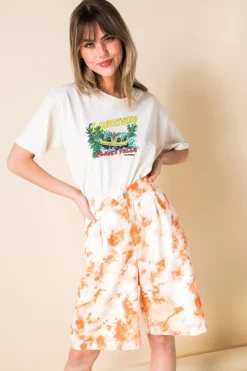 Women Daisy Street T-Shirts-Relaxed T-Shirt with I Survived Print