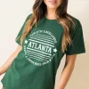 Women Daisy Street T-Shirts-Relaxed T-Shirt With Atlanta Print