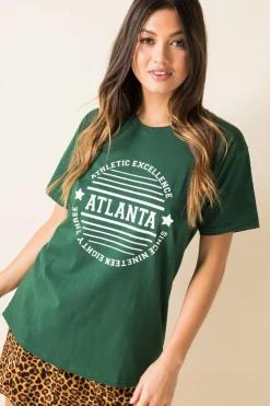 Women Daisy Street T-Shirts-Relaxed T-Shirt With Atlanta Print