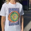 Women Daisy Street T-Shirts-Relaxed T-Shirt with Aurora Print