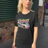 Women Daisy Street T-Shirts-Relaxed T-Shirt with Let's Get Outta Here Print