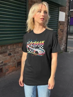 Women Daisy Street T-Shirts-Relaxed T-Shirt with Let's Get Outta Here Print