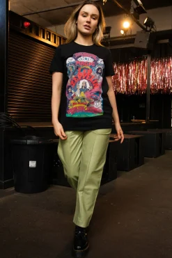 Women Daisy Street Band Tees | T-Shirts-Relaxed T-Shirt with Led Zeppelin Electric Magic Print