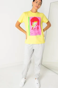 Women Daisy Street Band Tees | T-Shirts-Relaxed T-Shirt with Bowie Print