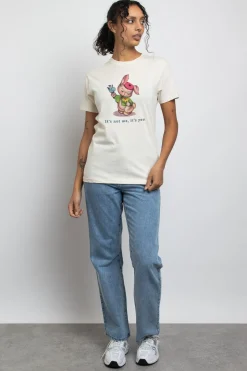 Women Daisy Street T-Shirts-Relaxed T-Shirt with It's Not Me It's You Print