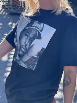 Women Daisy Street Band Tees-Relaxed T-Shirt with Ice Cube Print