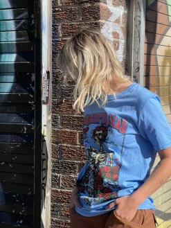 Women Daisy Street Band Tees-Relaxed T-Shirt with Grateful Dead Print