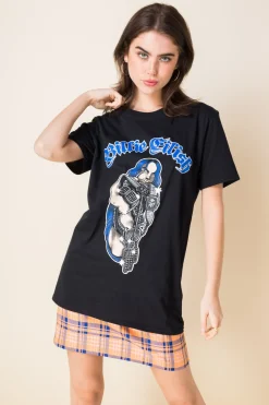 Women Daisy Street Band Tees-Relaxed T-Shirt with Billie Eilish Print