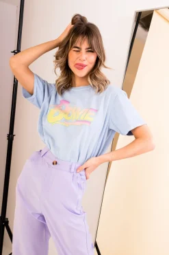 Women Daisy Street Band Tees | T-Shirts-Relaxed T-Shirt with Bowie Print