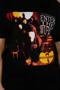 Women Daisy Street Band Tees | T-Shirts-Relaxed T-Shirt with Wu-Tang Clan Print