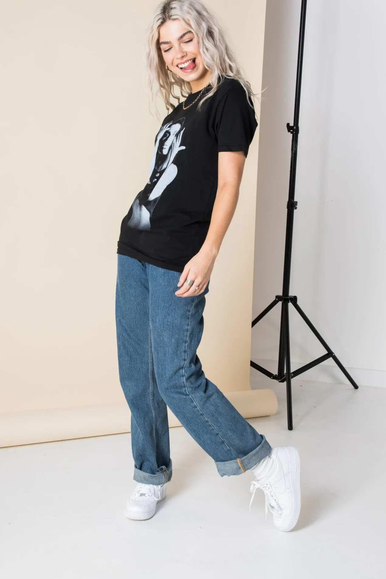 Women Daisy Street Band Tees | T-Shirts-Relaxed T-Shirt with Prince Parade Print