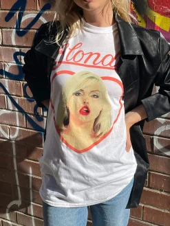 Women Daisy Street Band Tees | T-Shirts-Relaxed T-Shirt with Blondie Heart Print