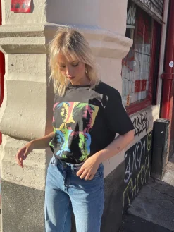Women Daisy Street Band Tees | T-Shirts-Relaxed T-Shirt with Tupac Print