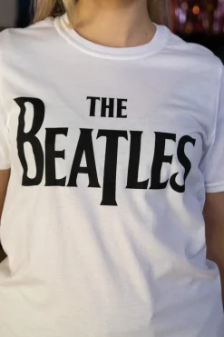 Women Daisy Street Band Tees | T-Shirts-Relaxed T-Shirt with The Beatles Print