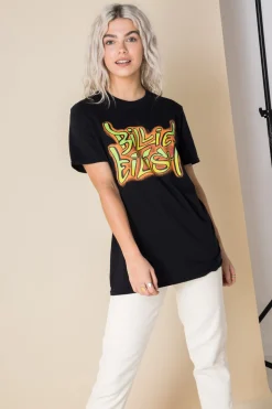 Women Daisy Street Band Tees | T-Shirts-Relaxed T-Shirt with Billie Eilish Print