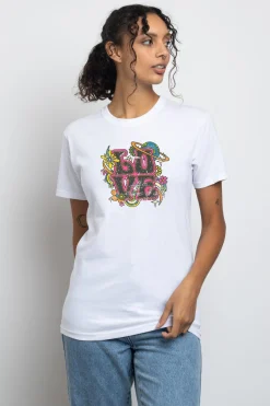 Women Daisy Street T-Shirts-Relaxed T-Shirt with Love Print