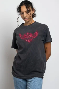 Women Daisy Street T-Shirts-Relaxed T-Shirt with Eternal Print