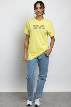 Women Daisy Street T-Shirts-Relaxed T-Shirt with Better Days Are Coming Print