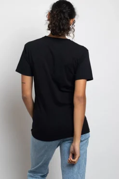Women Daisy Street T-Shirts-Relaxed T-Shirt with Lucky Girl Print