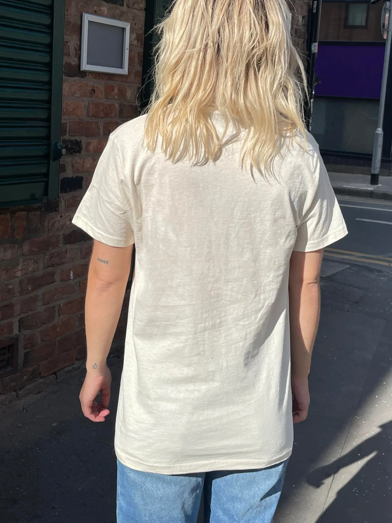 Women Daisy Street T-Shirts-Relaxed T-Shirt with Trippy Mushroom Graphic