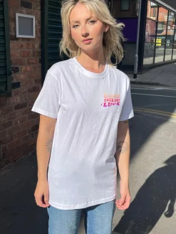 Women Daisy Street T-Shirts-Relaxed T-Shirt with Create Your Own Luck Print