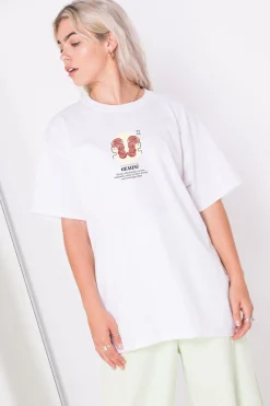 Women Daisy Street T-Shirts-Relaxed T-Shirt with Gemini Print