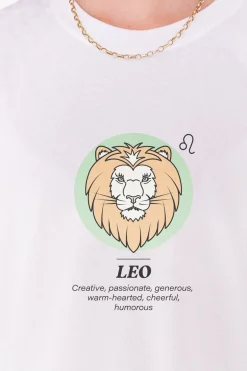 Women Daisy Street T-Shirts-Relaxed T-Shirt with Leo Print