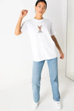 Women Daisy Street T-Shirts-Relaxed T-Shirt with Scorpio Print