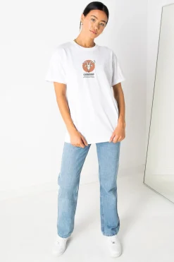 Women Daisy Street T-Shirts-Relaxed T-Shirt with Capricorn Print
