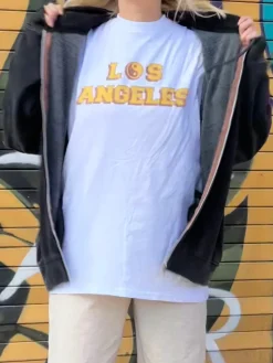 Women Daisy Street T-Shirts-Relaxed T-Shirt with Los Angeles Graphic