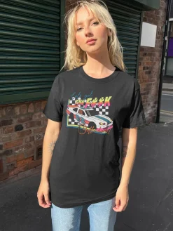 Women Daisy Street T-Shirts-Relaxed T-Shirt with Let's Get Outta Here Print