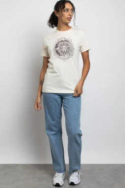 Women Daisy Street T-Shirts-Relaxed T-Shirt with Venice Sun and Moon Graphic