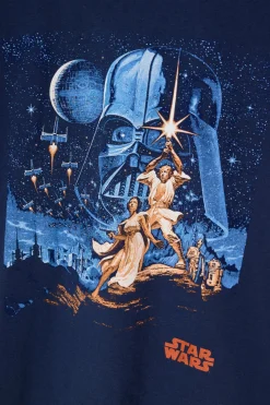 Women Daisy Street T-Shirts-Relaxed T-Shirt with Throwback Star Wars Print