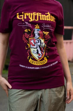 Women Daisy Street Tops | T-Shirts-Relaxed T-Shirt with Harry Potter Gryffindor Red