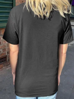 Women Daisy Street T-Shirts-Relaxed T-Shirt with Night Panther Print