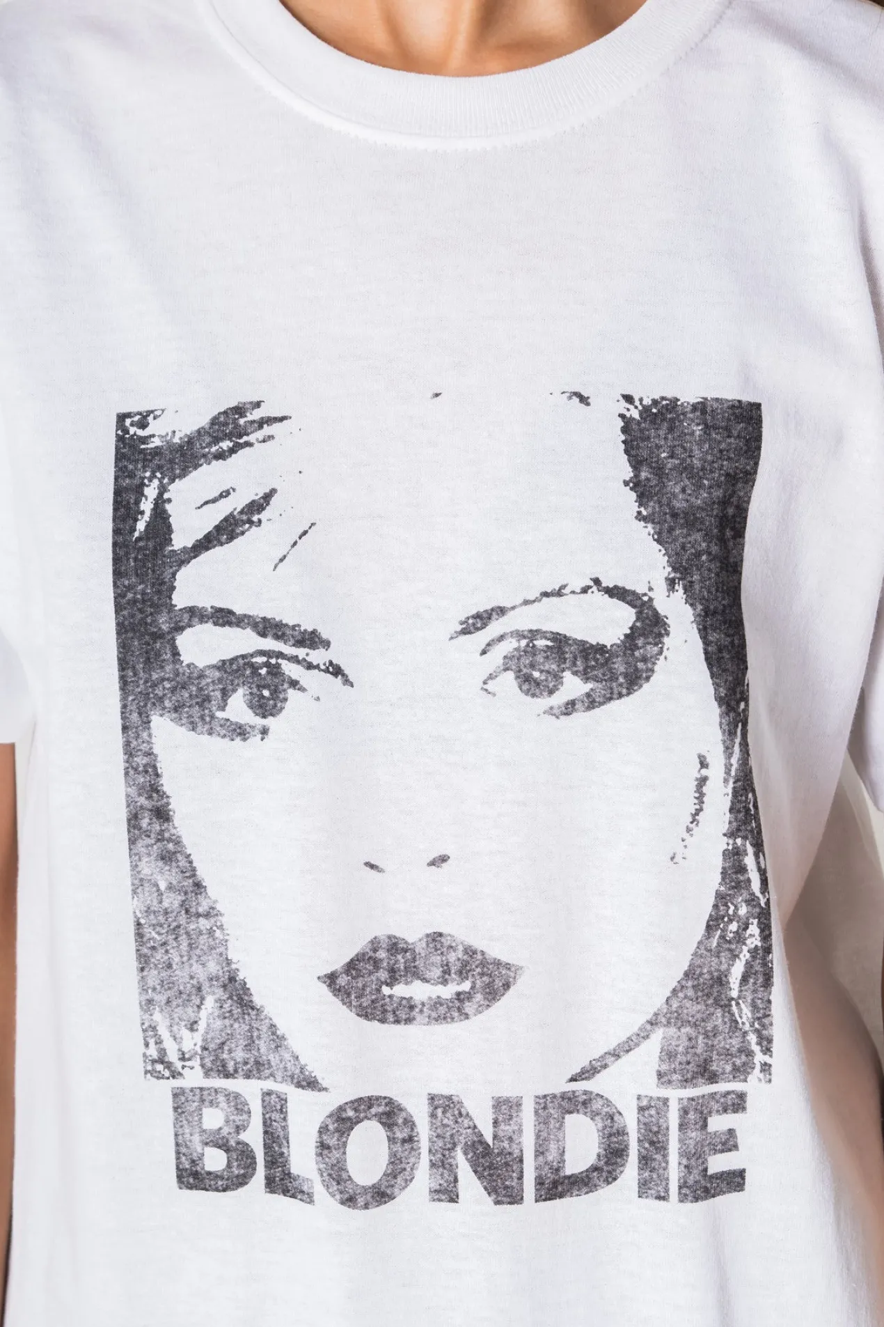 Women Daisy Street Band Tees | T-Shirts-Relaxed T-Shirt with Blondie B&W Print