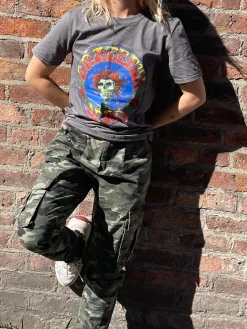 Women Daisy Street Band Tees-Relaxed T-Shirt with Grateful Dead Print