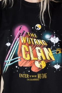Women Daisy Street Band Tees | T-Shirts-Relaxed T-Shirt with Wu-Tang Clan Print