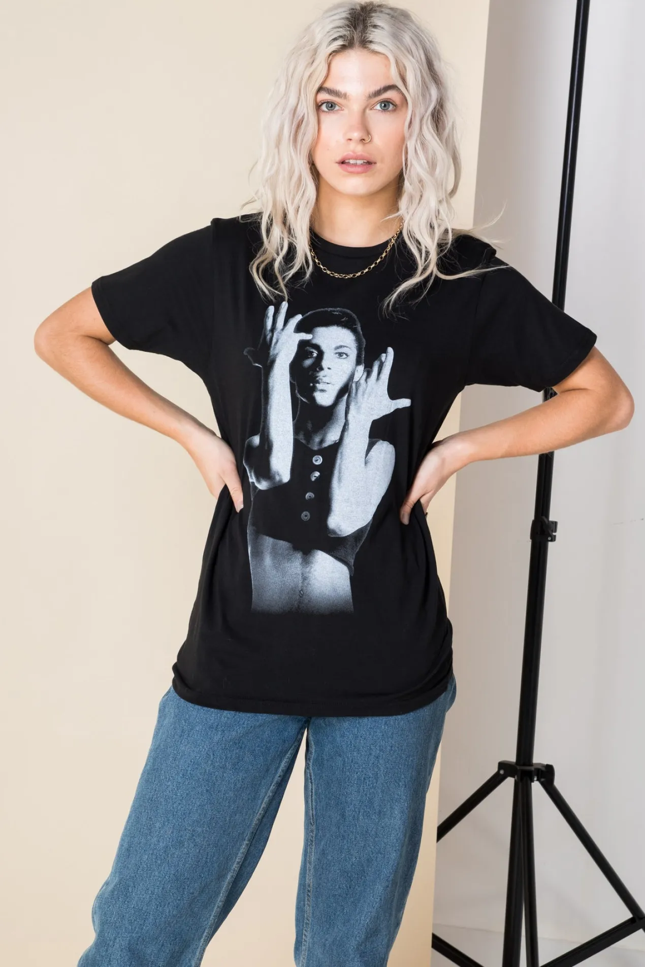 Women Daisy Street Band Tees | T-Shirts-Relaxed T-Shirt with Prince Parade Print