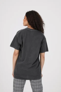 Women Daisy Street T-Shirts-Relaxed T-Shirt with Born to Ride Bike Print