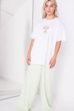 Women Daisy Street T-Shirts-Relaxed T-Shirt with Libra Print