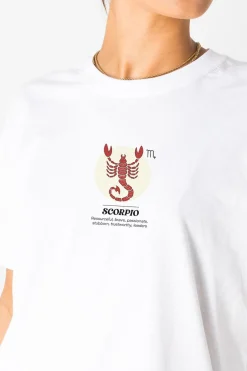 Women Daisy Street T-Shirts-Relaxed T-Shirt with Scorpio Print