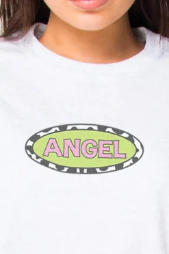 Women Daisy Street T-Shirts-Relaxed T-Shirt With Angel Print