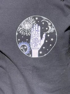 Women Daisy Street T-Shirts-Relaxed T-Shirt with Palmistry Print