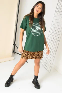 Women Daisy Street T-Shirts-Relaxed T-Shirt With Atlanta Print