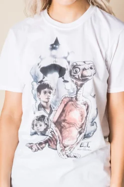 Women Daisy Street T-Shirts-Relaxed T-Shirt with Vintage ET Print