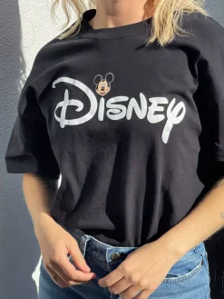 Women Daisy Street Tops | T-Shirts-Relaxed T-Shirt with Disney Logo and Mickey Face Print