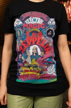 Women Daisy Street Band Tees | T-Shirts-Relaxed T-Shirt with Led Zeppelin Electric Magic Print