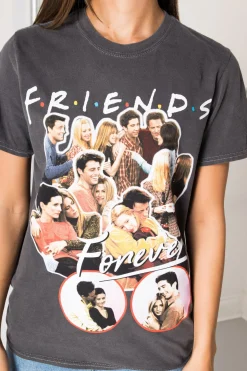Women Daisy Street T-Shirts-Relaxed T-Shirt with Friends Forever Print