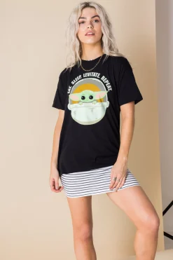 Women Daisy Street T-Shirts-Relaxed T-Shirt with Star Wars Mandalorian Print